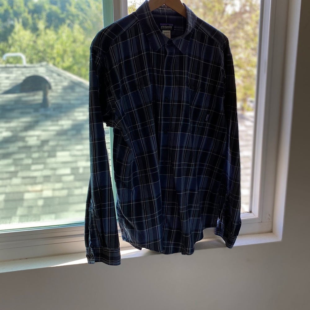 Patagonia organic cotton plaid long sleeve